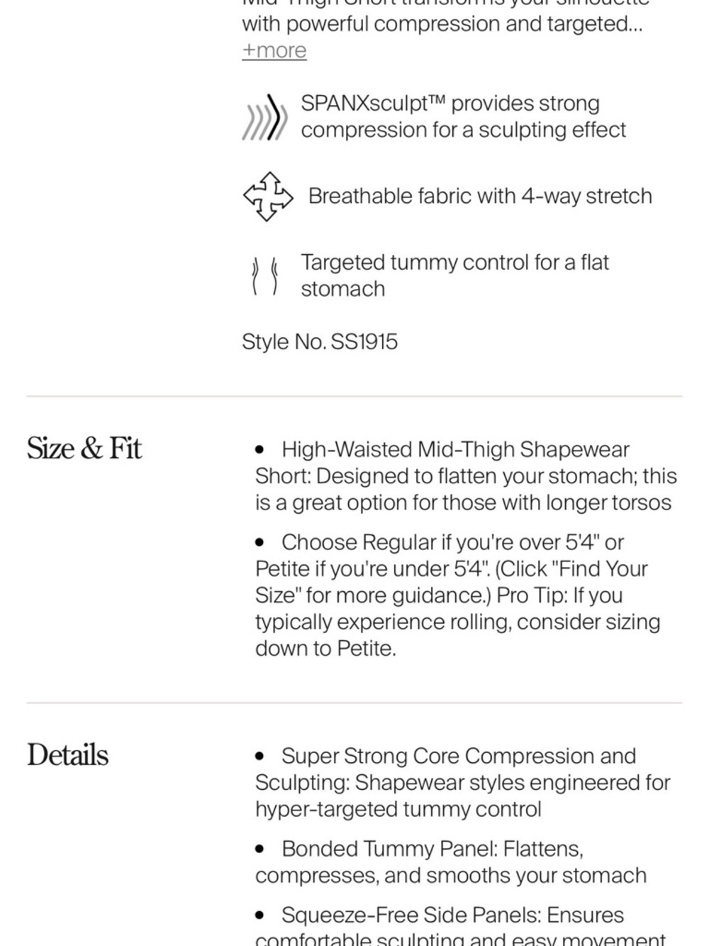 SPANX SMALL High-Waist Nude Shaping Bodysuit Shorts - Picture 4 of 10